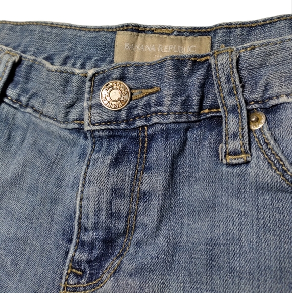 Banana Republic Denim Jean Cuffed Shorts Size 4 - Picture 11 of 12